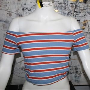 off the shoulder crop top